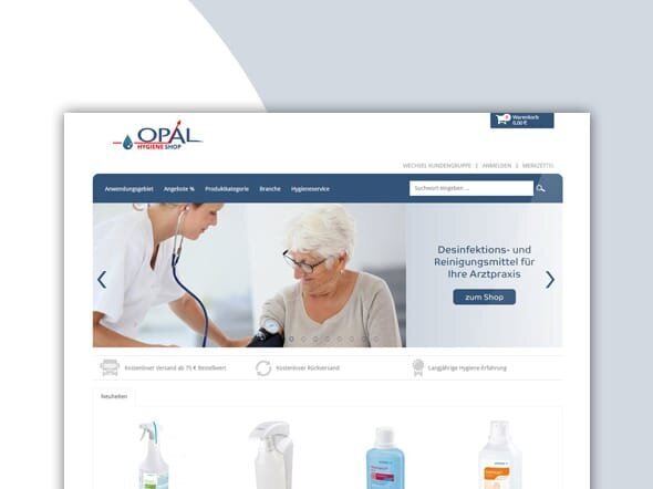 OPAL Service GmbH - Development of a Shopware online store reference image