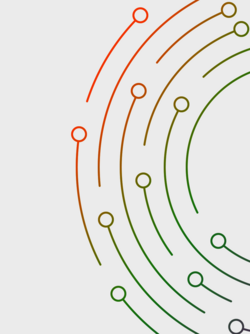 atlantis dx - Galektro Grafik: Strudel aus bunten Linien auf hellgrauem Hintergrund