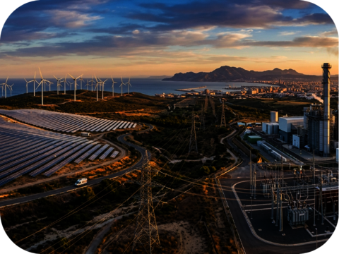 atlantis dx - SVO Referenz Generiertes Foto von Landschaft mit verschiedenen Energiequellen