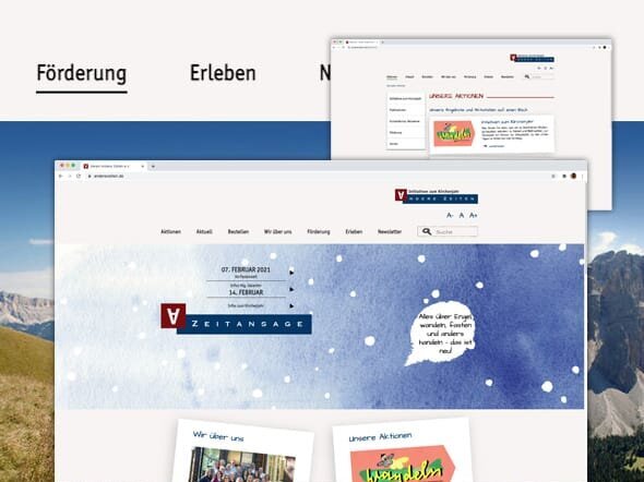 atlantis dx - Andere Zeiten e.V.: Relaunch der TYPO3-Website reference image