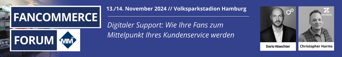 Grafik: Eventbanner für die FanCommerce Forum am 13./14. November 2024 in Hamburg