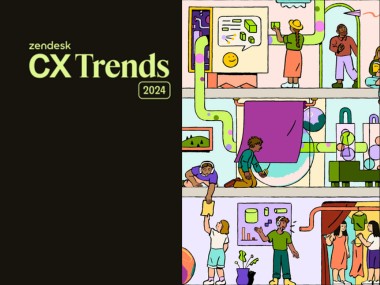atlantis dx - Zendesk CX Trends 2024 Grafik mit Schriftzug: CX Trends 2024 von Zendesk