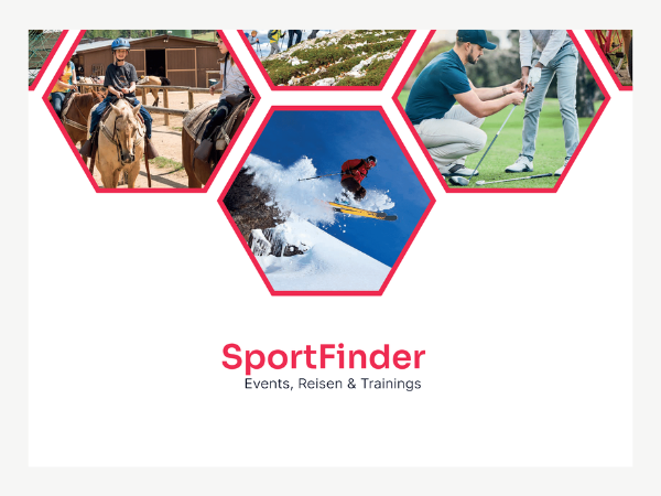atlantis dx - Booklet Sportfinder Titelblatt des SportFinder Booklets mit Bildern und Logo